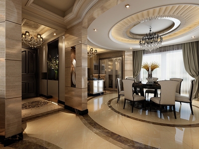 220平米90萬(wàn)預(yù)算，簡(jiǎn)歐風(fēng)三居室如何打造？上海裝修案例大全解析